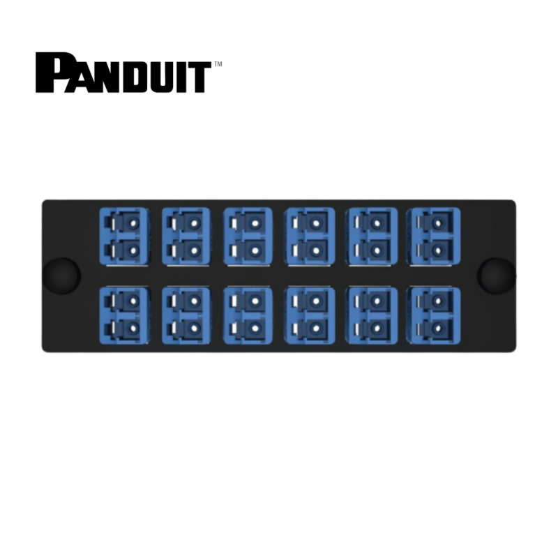 Panel Panduit con 12 Coples Dúplex LC OS1/OS2 FAP Monomodo